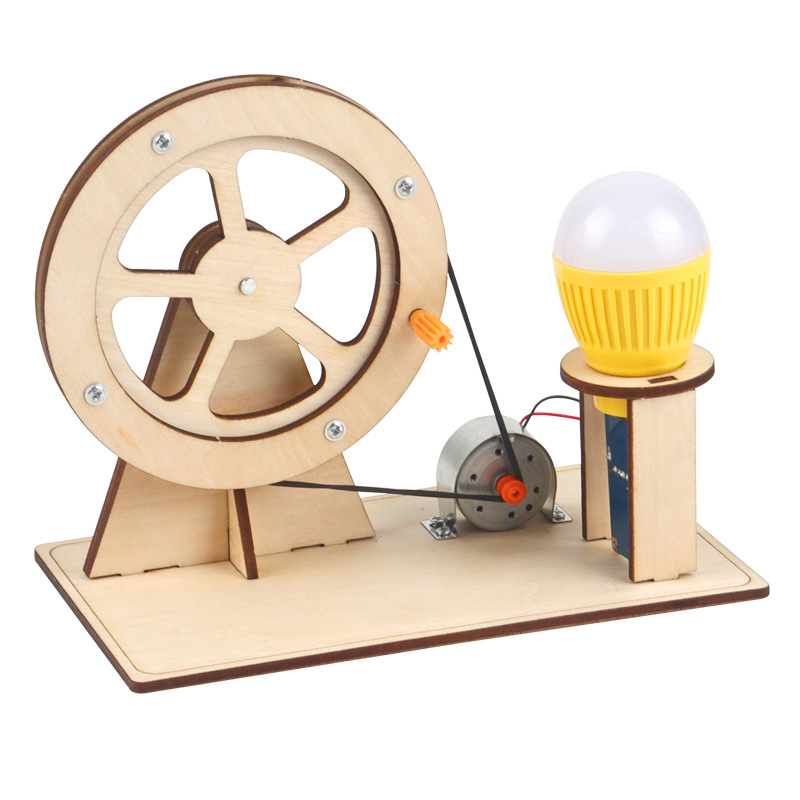 Science And Invention - Hölzerner Handgenerator für Kinder, wissenschaftliches Spielzeug,