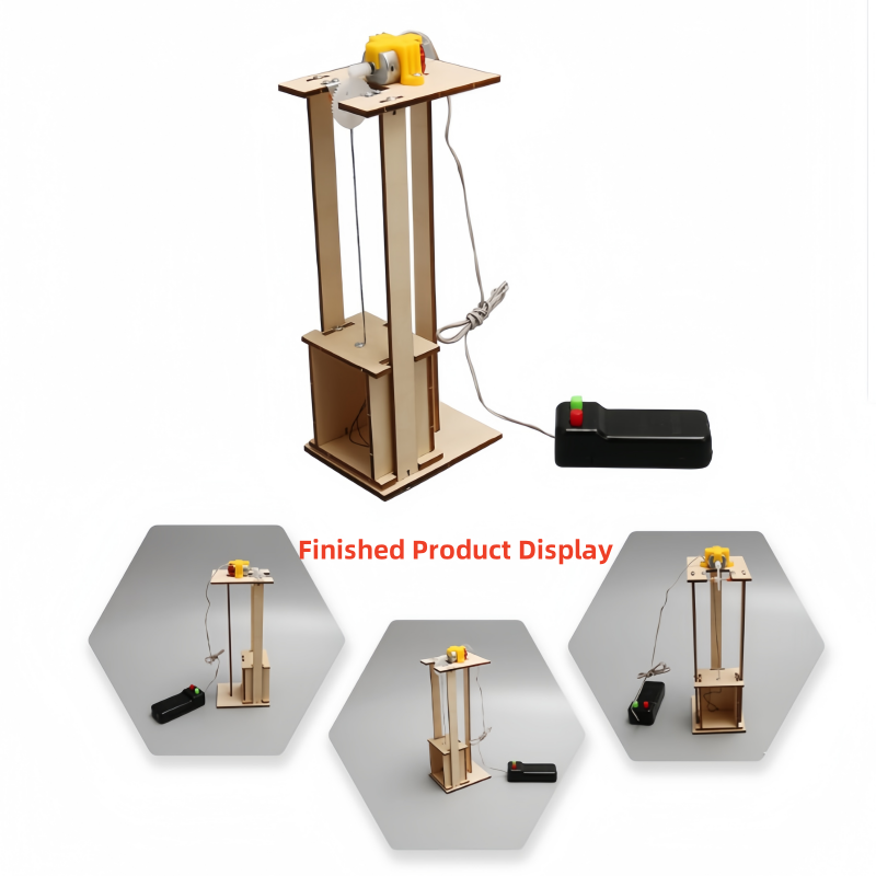 Science Diy Model - DIY elektrischer Lift-Aufzugssatz mit Fernbedienung –