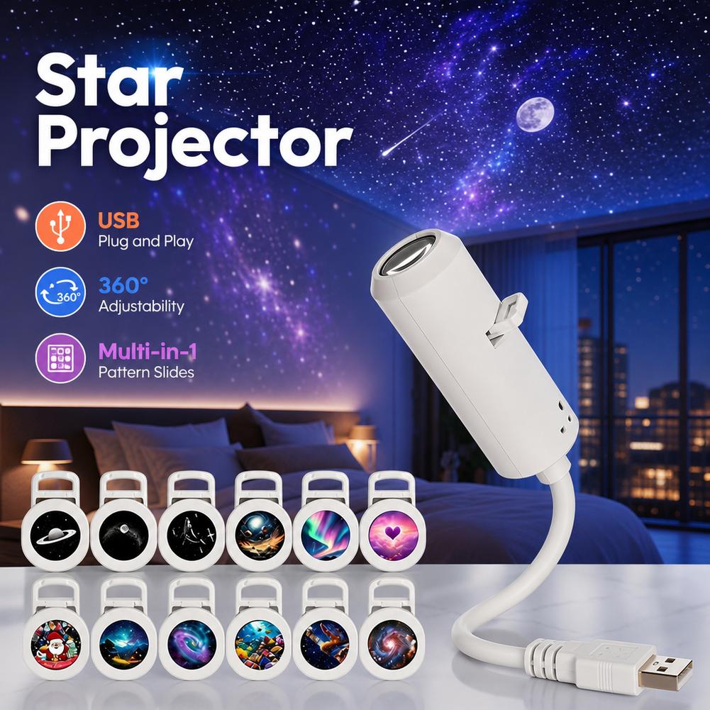 Planetarium Projector Home - Multifunktionaler neuer USB-Galaxie-Sternprojektor Nachtlicht Sternenhimmel Nebula